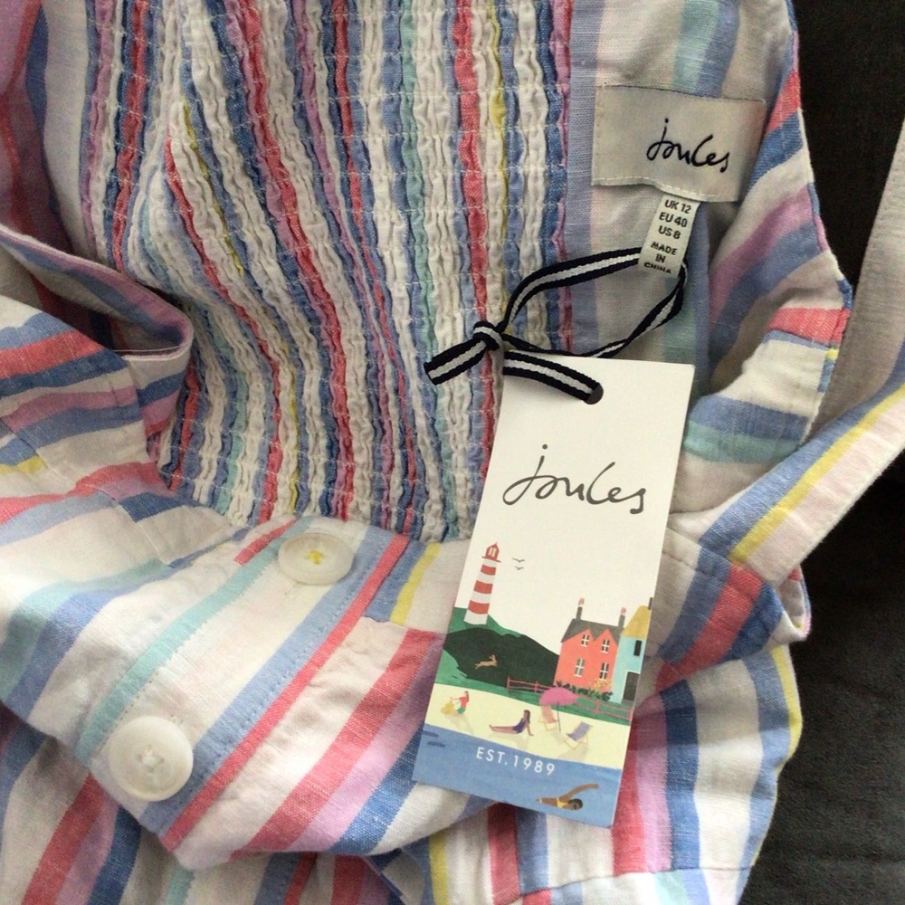 SALE🆕JOULES BUTTON FRONT LINEN BLEND SUNDRESS(Sz 6& 8) - Picture 9 of 12